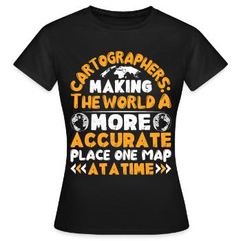 Cartographes - T-shirt Femme - noir - Devant - AI Model Female 172 dark (172cm)