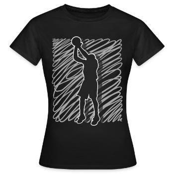 Basketball Basketballer - Frauen T-Shirt - Schwarz - Vorne - AI Model Female 172 dark (172cm)