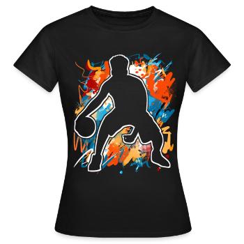 Basketball Basketballer - Frauen T-Shirt - Schwarz - Vorne - AI Model Female 172 dark (172cm)