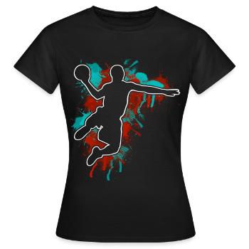 Basketball Basketballer - Frauen T-Shirt - Schwarz - Vorne - AI Model Female 172 dark (172cm)