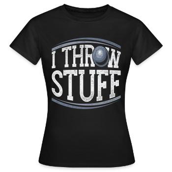 Lancer du poids Lancer du poids - T-shirt Femme - noir - Devant - AI Model Female 172 dark (172cm)