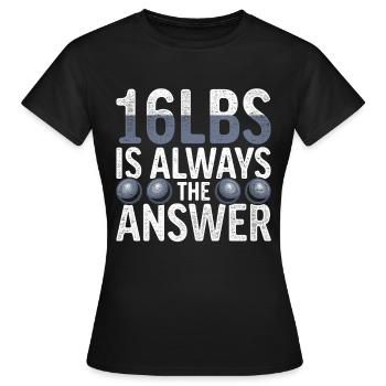 Lancer du poids Lancer du poids - T-shirt Femme - noir - Devant - AI Model Female 172 dark (172cm)