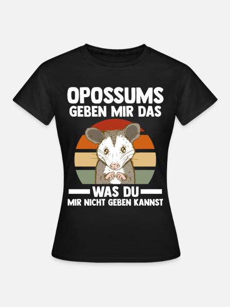 Opossum - Frauen T-Shirt - Schwarz