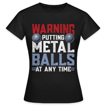 Lancer du poids Lancer du poids - T-shirt Femme - noir - Devant - AI Model Female 172 dark (172cm)