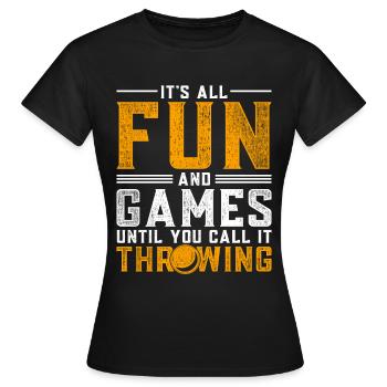 Lancer du poids Lancer du poids - T-shirt Femme - noir - Devant - AI Model Female 172 dark (172cm)