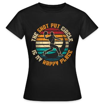 Lancer du poids Lancer du poids - T-shirt Femme - noir - Devant - AI Model Female 172 dark (172cm)