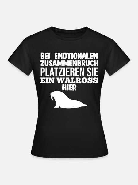 Walross - Frauen T-Shirt - Schwarz