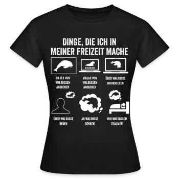 Walross - Frauen T-Shirt - Schwarz - Vorne - AI Model Female 172 dark (172cm)