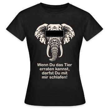 Elefant Lustiger Spruch Witzige Geschenkidee - Frauen T-Shirt - Schwarz - Vorne - AI Model Female 172 dark (172cm)