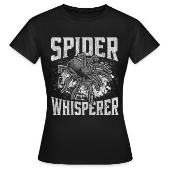 Spinne Spinnen Tarantel Arachnide Spider Whisperer - Frauen T-Shirt - Schwarz - Vorne - AI Model Female 172 dark (172cm)
