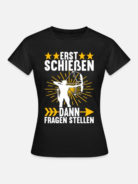Bogenschießen Bogenschütze - Frauen T-Shirt - Schwarz