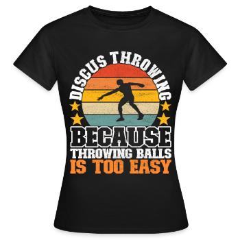Lanceur de disque Lancer de disque - T-shirt Femme - noir - Devant - AI Model Female 172 dark (172cm)