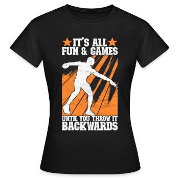 Lanceur de disque Lancer de disque - T-shirt Femme - noir - Devant - AI Model Female 172 dark (172cm)