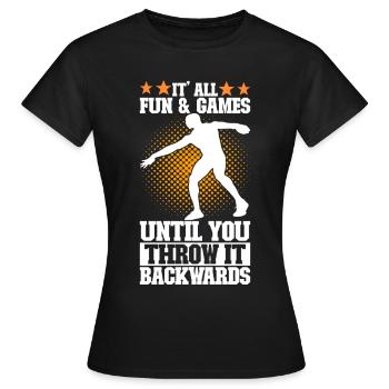 Lanceur de disque Lancer de disque - T-shirt Femme - noir - Devant - AI Model Female 172 dark (172cm)