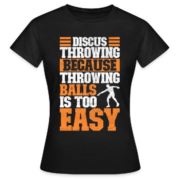 Lanceur de disque Lancer de disque - T-shirt Femme - noir - Devant - AI Model Female 172 dark (172cm)
