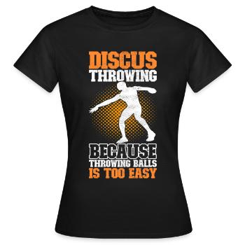 Lanceur de disque Lancer de disque - T-shirt Femme - noir - Devant - AI Model Female 172 dark (172cm)