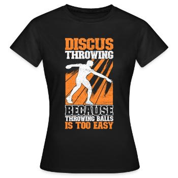 Lanceur de disque Lancer de disque - T-shirt Femme - noir - Devant - AI Model Female 172 dark (172cm)