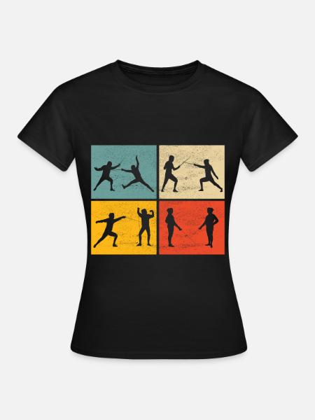Fechten Fechtsport - Frauen T-Shirt - Schwarz