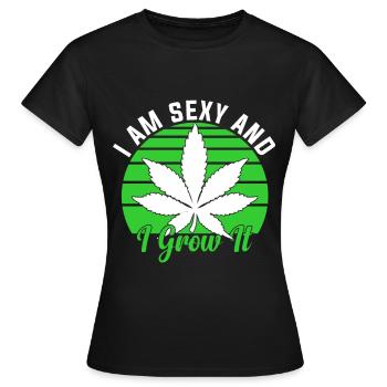 Grower, Cannabis, Marijuana, Weed, Weed, - Women's T-Shirt - black - Front - AI Model Female 172 dark (172cm)