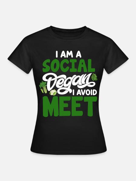 Vegan Veganismus - Frauen T-Shirt - Schwarz