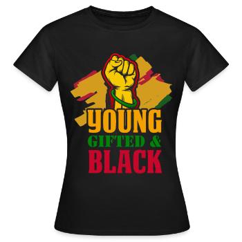 Black History Month Black History - Frauen T-Shirt - Schwarz - Vorne - AI Model Female 172 dark (172cm)