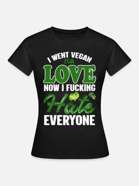 Vegan Veganismus - Frauen T-Shirt - Schwarz