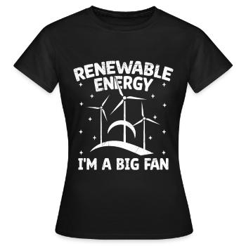 Erneuerbare Energien Ich Bin Ein Großer - Frauen T-Shirt - Schwarz - Vorne - AI Model Female 172 dark (172cm)