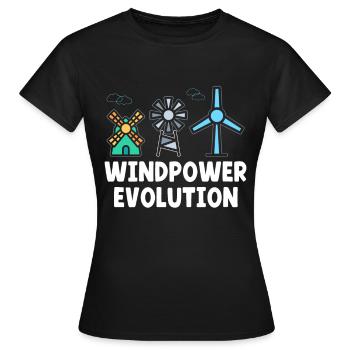 Windkraftanlagentechniker Windmühle Erneuerbare - Frauen T-Shirt - Schwarz - Vorne - AI Model Female 172 dark (172cm)