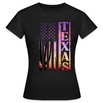 Texas - T-shirt Femme - noir - Devant - AI Model Female 172 dark (172cm)