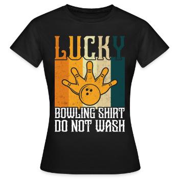 Bowling - Frauen T-Shirt - Schwarz - Vorne - AI Model Female 172 dark (172cm)