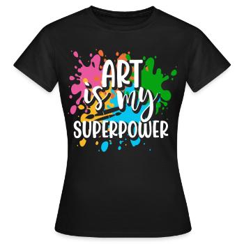 Artiste - T-shirt Femme - noir - Devant - AI Model Female 172 dark (172cm)