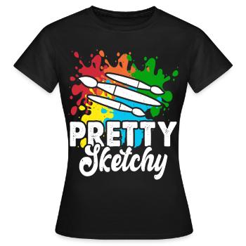 Artiste - T-shirt Femme - noir - Devant - AI Model Female 172 dark (172cm)