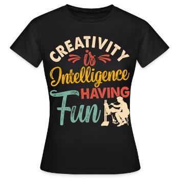 Artiste - T-shirt Femme - noir - Devant - AI Model Female 172 dark (172cm)