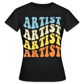 Artiste - T-shirt Femme - noir - Devant - AI Model Female 172 dark (172cm)