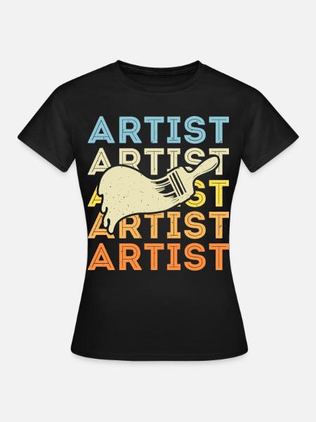 Künstler - Frauen T-Shirt - Schwarz