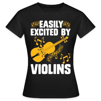 Violoniste violoniste - T-shirt Femme - noir - Devant - AI Model Female 172 dark (172cm)