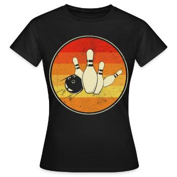 Bowling - Frauen T-Shirt - Schwarz - Vorne - AI Model Female 172 dark (172cm)