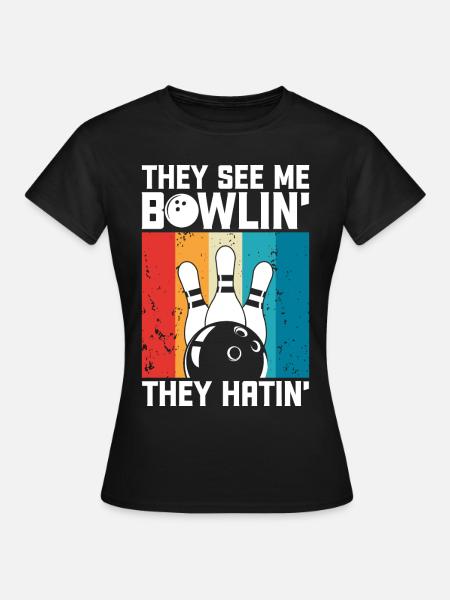 Bowling - Frauen T-Shirt - Schwarz