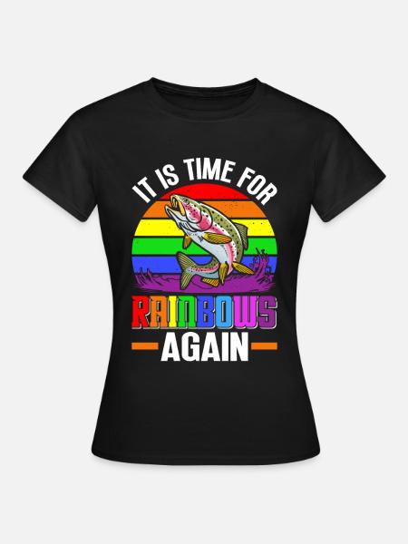 Funny Fishing Men Women - Frauen T-Shirt - Schwarz