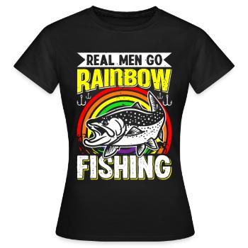 Funny Fishing Men Women - Frauen T-Shirt - Schwarz - Vorne - AI Model Female 172 dark (172cm)