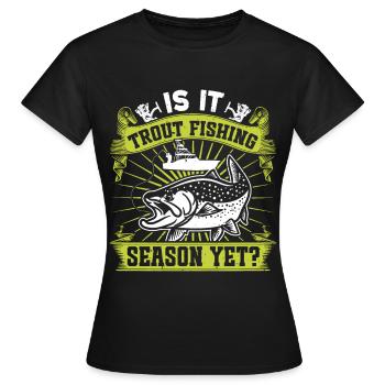 Funny Fishing Men Women - Frauen T-Shirt - Schwarz - Vorne - AI Model Female 172 dark (172cm)