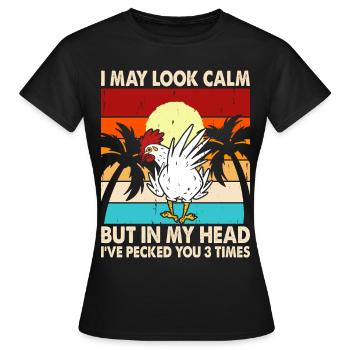 Chickens Chicken - Women's T-Shirt - black - Front - AI Model Female 172 dark (172cm)