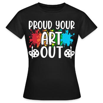Artiste - T-shirt Femme - noir - Devant - AI Model Female 172 dark (172cm)