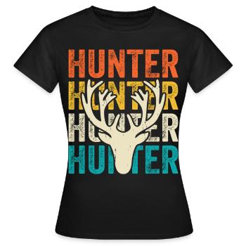 Jäger Jagen - Frauen T-Shirt - Schwarz - Vorne - AI Model Female 172 dark (172cm)