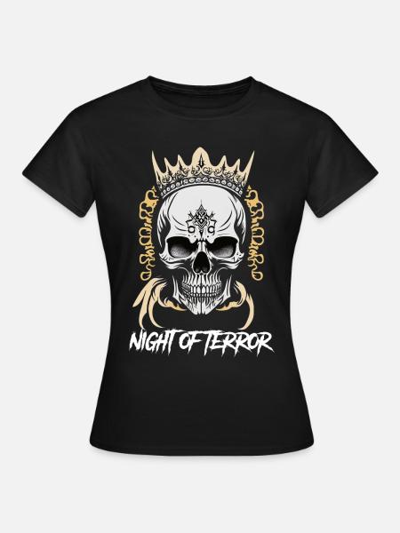 Halloween-Nacht des Schreckens - Frauen T-Shirt - Schwarz