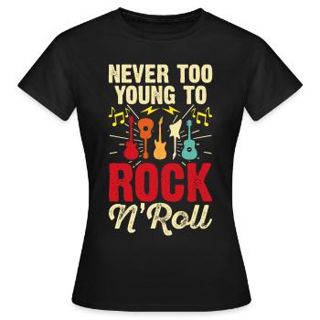 Rock n Roll Rock And Roll - T-shirt Femme - noir - Devant - AI Model Female 172 dark (172cm)