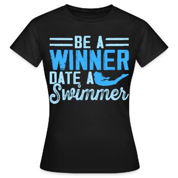 Flotteur de natation - T-shirt Femme - noir - Devant - AI Model Female 172 dark (172cm)