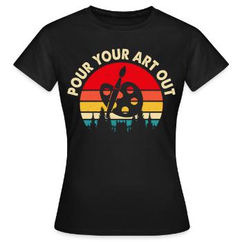 Artiste - T-shirt Femme - noir - Devant - AI Model Female 172 dark (172cm)