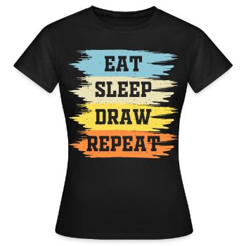 Artiste - T-shirt Femme - noir - Devant - AI Model Female 172 dark (172cm)
