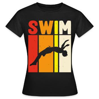 Flotteur de natation - T-shirt Femme - noir - Devant - AI Model Female 172 dark (172cm)